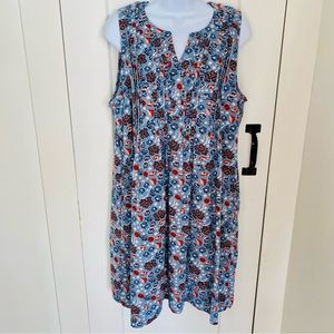 Sonoma Goods For Life Pintuck Linen-Blend Dress